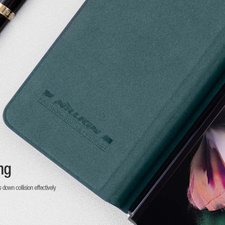 Husa pentru Samsung Galaxy Z Fold5 - Nillkin QIN Pro Leather Case - Green