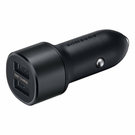 Incarcator Auto 2xUSB, 15W, 2A + Cablu Type-C - Samsung (EP-L1100WBEGEU) - Black (Blister Packing)