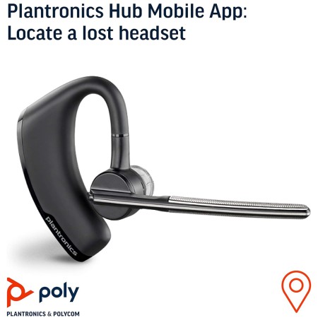 Plantronics - Bluetooth Headset Voyager Legend (87300-205) - BT 3.0, Voice Recognition, Noise Cancelling, Waterproof - Black