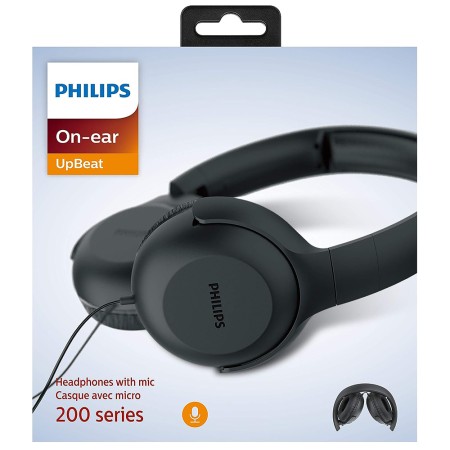 Casti cu Fir si Microfon, 1.2m - Philips (UH201BK/00) - Black