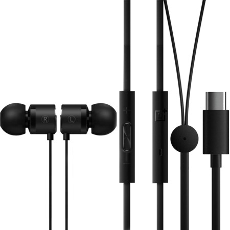 OnePlus - Original Wired Earphones Bullets BE02T (1091100041) - In-Ear, Type-C, DAC Chip - Black