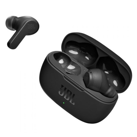 JBL - Wireless Earbuds (Wave 200) - Bluetooth 5.0, True Wireless, Microphone, Voice Assistant, Siri - Black