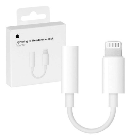 Adaptor Audio Lightning la Jack 3.5mm - Apple A1749 (MMX62ZMA/A) - White (Blister Packing)