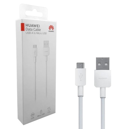 Cablu de Date USB la Micro-USB, 2A, 1m - Huawei (CP70) - White (Blister Packing)