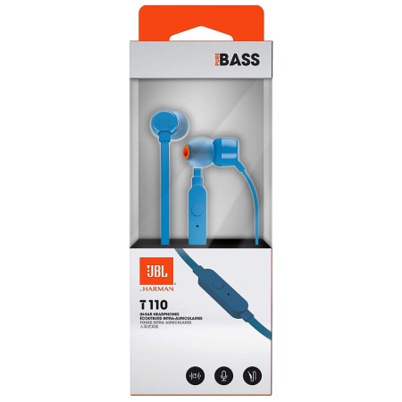 Casti cu Fir, Mufa Jack - JBL (T110) - Blue