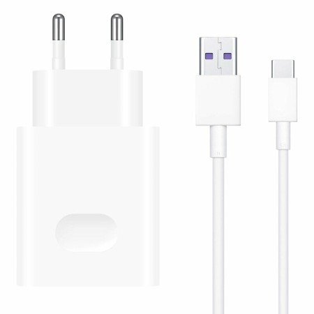 Incarcator pentru Priza, Fast Charging, 22.5W + Cablu Type-C, 5A, 1m - Huawei CP404 (HW-100225E00) - White (Bister Packing)