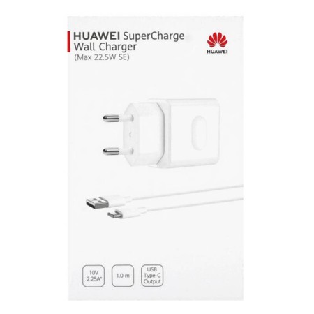 Incarcator pentru Priza, Fast Charging, 22.5W + Cablu Type-C, 5A, 1m - Huawei CP404 (HW-100225E00) - White (Bister Packing)