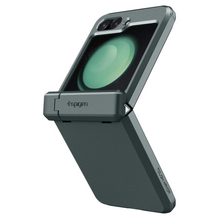 Husa pentru Samsung Galaxy Z Flip5 - Spigen Tough Armor Pro - Abyss Green