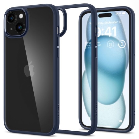 Husa pentru iPhone 15 - Spigen Ultra Hybrid - Navy Blue