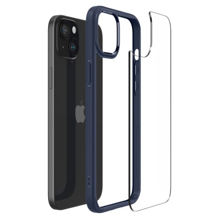 Husa pentru iPhone 15 - Spigen Ultra Hybrid - Navy Blue