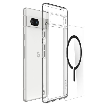 Husa pentru Google Pixel 7a - Spigen Ultra Hybrid MagSafe OneTap Ring - Clear