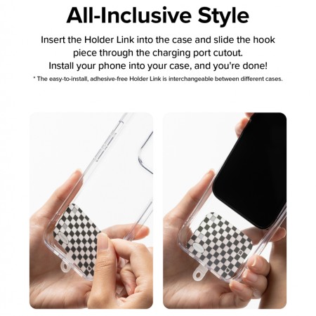 Snur pentru Smartphone - Ringke Focus Design - Black / White