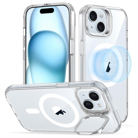 Husa pentru iPhone 15 Plus - ESR Classic Hybrid HaloLock Kickstand - Clear