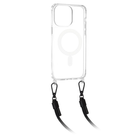 Husa MagSafe compatibila Apple iPhone 15, Atasare Magnetica, Cu Snur Detasabil, Black