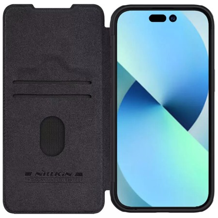 Husa pentru iPhone 15 - Nillkin QIN Pro Leather Case - Black