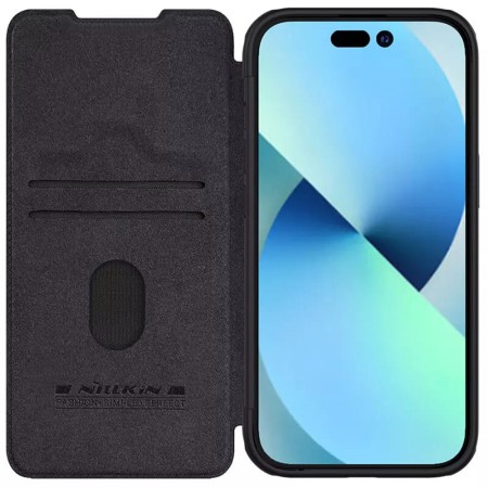 Husa pentru iPhone 15 Plus - Nillkin QIN Pro Leather Case - Black