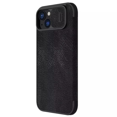 Husa pentru iPhone 15 Plus - Nillkin QIN Pro Leather Case - Black