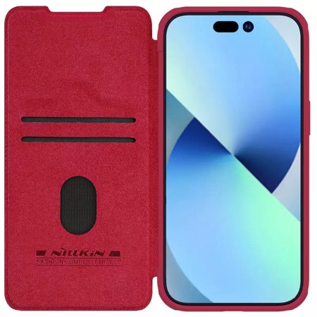 Husa pentru iPhone 15 - Nillkin QIN Pro Leather Case - Red