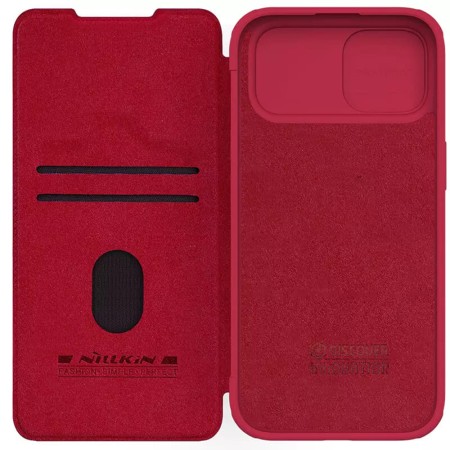 Husa pentru iPhone 15 - Nillkin QIN Pro Leather Case - Red