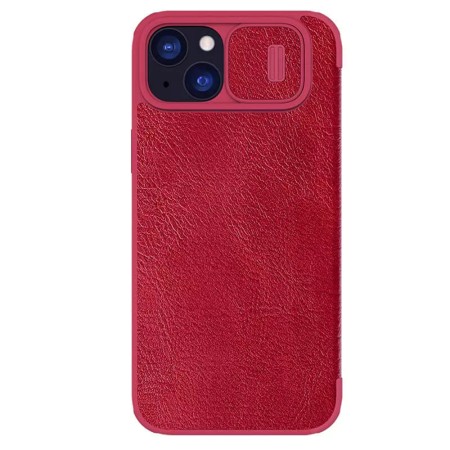 Husa pentru iPhone 15 Plus - Nillkin QIN Pro Leather Case - Red