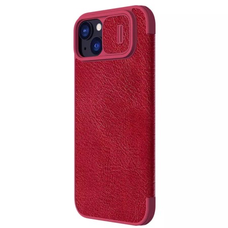 Husa pentru iPhone 15 Plus - Nillkin QIN Pro Leather Case - Red