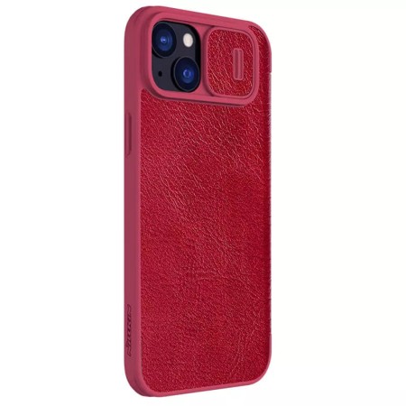 Husa pentru iPhone 15 Plus - Nillkin QIN Pro Leather Case - Red