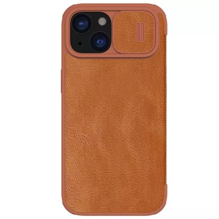 Husa pentru iPhone 15 - Nillkin QIN Pro Leather Case - Brown