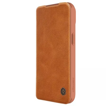 Husa pentru iPhone 15 - Nillkin QIN Pro Leather Case - Brown