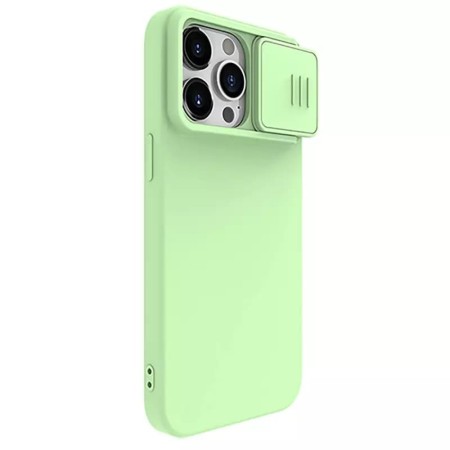 Husa pentru iPhone 15 Pro Max - Nillkin CamShield Silky MagSafe Silicone - Mint Green