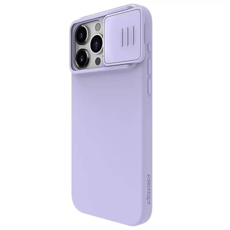 Husa pentru iPhone 15 Pro Max - Nillkin CamShield Silky MagSafe Silicone - Misty Purple