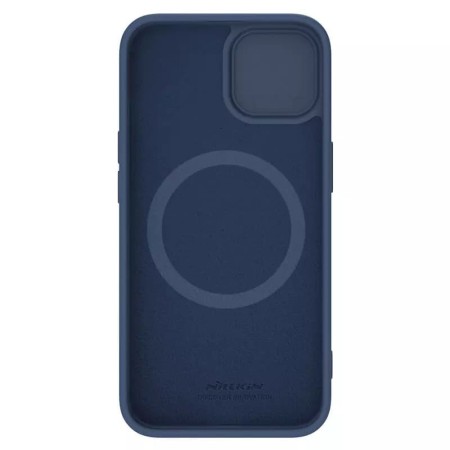 Husa pentru iPhone 15 - Nillkin CamShield Silky MagSafe Silicone - Midnight Blue