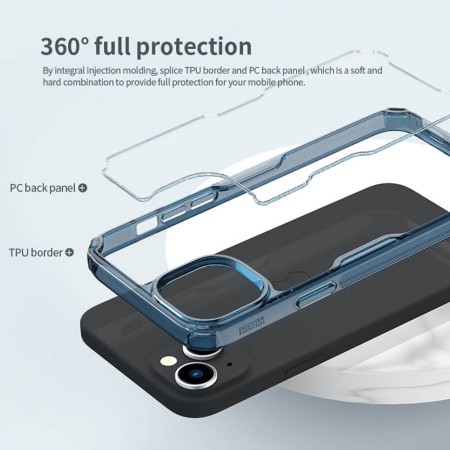 Husa pentru iPhone 15 - Nillkin Nature TPU PRO MagSafe Case - Transparent