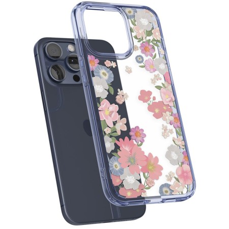 Husa pentru iPhone 15 Pro - Spigen Ultra Hybrid - Blossom