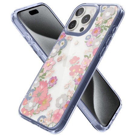 Husa pentru iPhone 15 Pro - Spigen Ultra Hybrid - Blossom