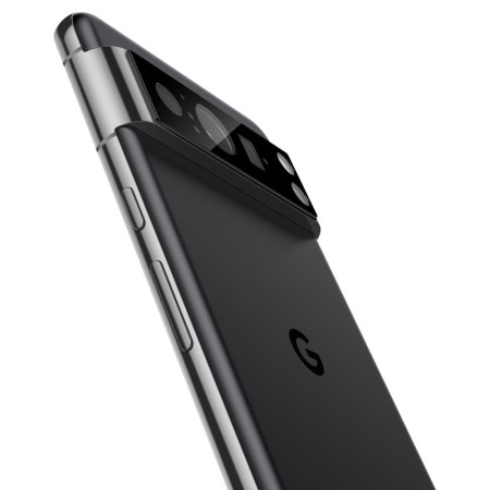 Folie Camera pentru Google Pixel 8 Pro (set 2) - Spigen Glas.tR Optik EZ FIT - Black