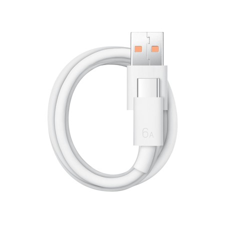 Cablu de Date USB la Type-C, Super Fast Charging 6A - Huawei - White (Bulk Packing)