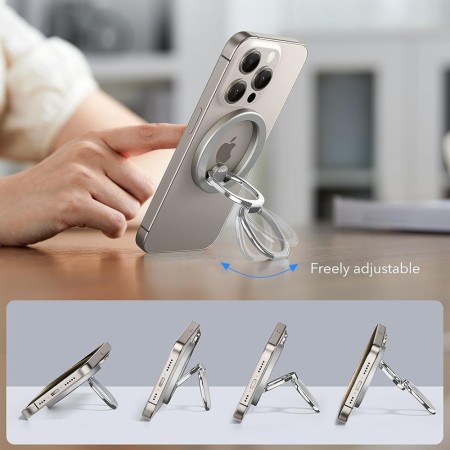 Suport Inel Telefon MagSafe - ESR Ring Stand - Natural Titanium