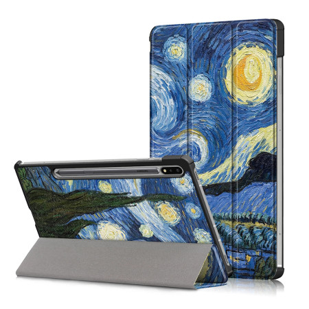 Husa Tableta pentru iPad Pro 11 (2024) - Microfibra, Auto Sleep/Wake, Protectie Antisoc, Starry Night