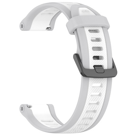 Curea pentru Samsung Galaxy Watch 4/5/Active 2, Huawei Watch GT 3 (42mm)/GT 3 Pro (43mm) - Techsuit Watchband (W053) - White