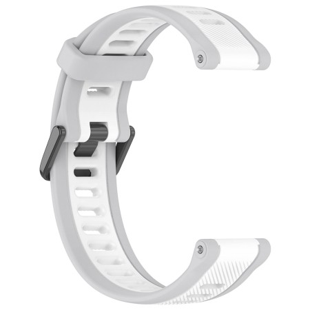 Curea pentru Samsung Galaxy Watch 4/5/Active 2, Huawei Watch GT 3 (42mm)/GT 3 Pro (43mm) - Techsuit Watchband (W053) - White