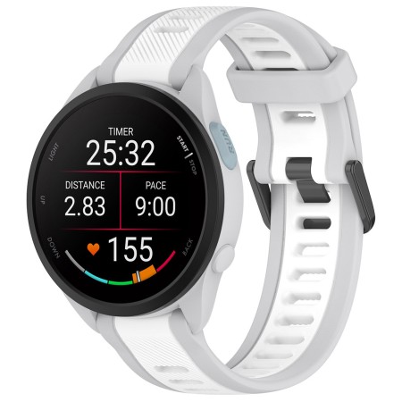 Curea pentru Samsung Galaxy Watch 4/5/Active 2, Huawei Watch GT 3 (42mm)/GT 3 Pro (43mm) - Techsuit Watchband (W053) - White