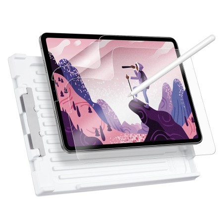 Folie pentru iPad Pro 12.9 (2018 / 2020 / 2021 / 2022) / iPad Air 13 (2024) (set 2) - ESR Paper-Feel - Matte Clear