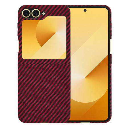 Husa pentru Samsung Galaxy Z Flip 6 - CarbonFiber Slim - Red