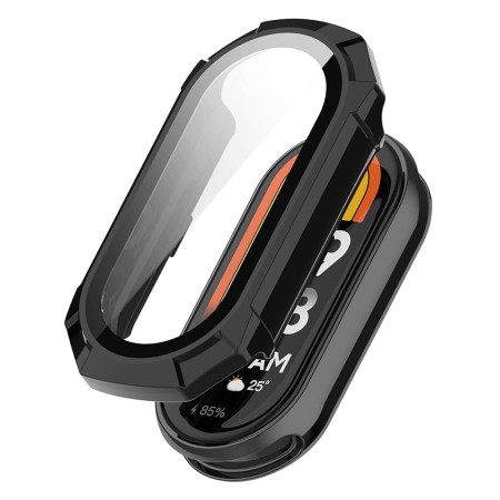 Husa pentru Xiaomi Mi Band 8 / 8 NFC + Folie - Techsuit Defense360 Pro - Black