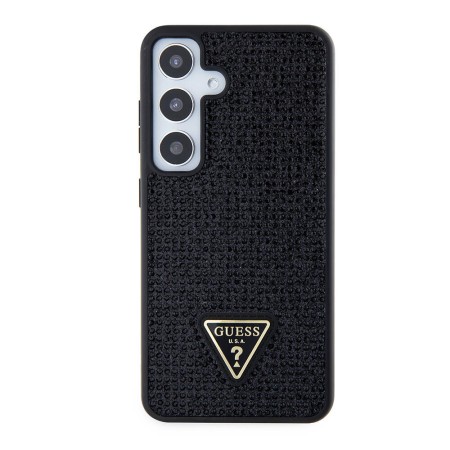 Husa pentru Samsung Galaxy S24 Plus - Guess Rhinestone Triangle (GUHCS24MHDGPPK) - Black