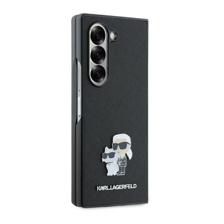 Husa pentru Samsung Galaxy Z Fold6 - Karl Lagerfeld Saffiano (KLHCZFD6SAPKCNPK) - KarlandChoupette Metal Pin