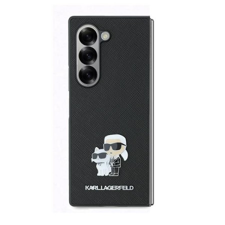 Husa pentru Samsung Galaxy Z Fold6 - Karl Lagerfeld Saffiano (KLHCZFD6SAPKCNPK) - KarlandChoupette Metal Pin