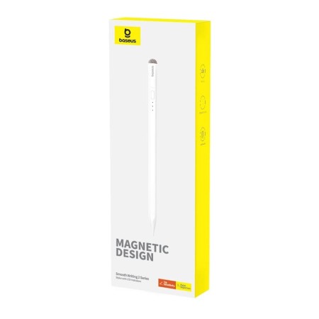 Stylus Pen Baseus pentru Apple, Type-C, Indicator LED, Replaceable Tip - Baseus (P80015802213-01) - Moon White